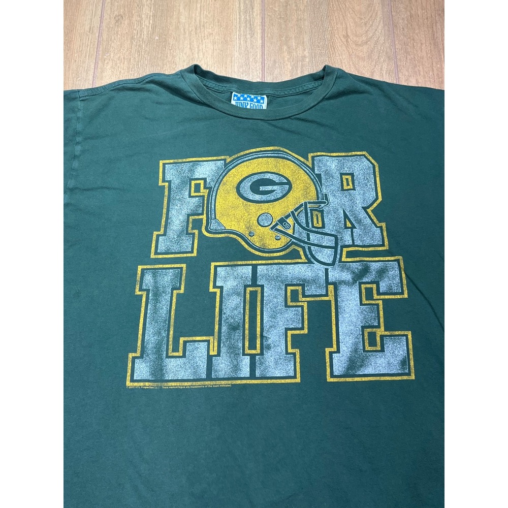 Junk Food Green Bay Packers For Life Graphic T-Shirt Mens XL Green NFL Football